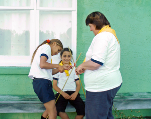 Girl Scouts: Girl Scouts New Zealand.  An activity that seems to be enjoyed.