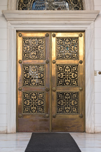 Ornamental brass doors