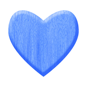 Blue Wooden Heart