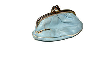 purse: little blue purse