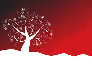 Red Snowflake Tree