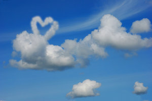 Heart on the clouds