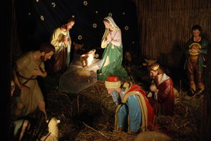 Nativity scene in polish churc