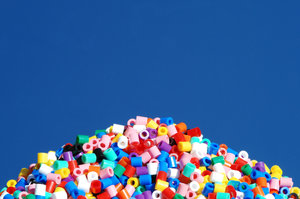 Pile of plastic beads: Pile of plastic beads