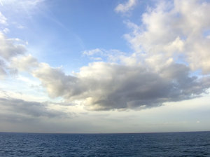 Blue Sky & Sea: Taken while on the ferry from France to UK.