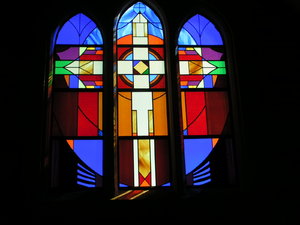 stained glass church window