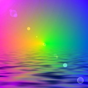 Rainbow, Water, Lensflare