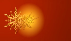Christmas Banner 1: Golden snowflake or star on a festive coloured background. Plenty of copyspace.