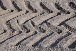 Truck track: Truck track on the beach