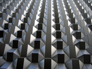 modern rhombus facade texture