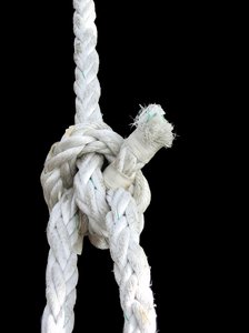 white rope - bowline knot