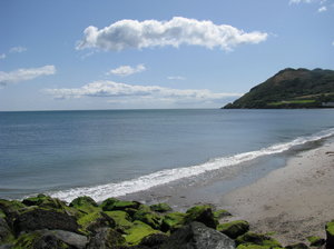 Irish Sea: Some pictures of the beach at Bray, Ireland. We were told the water would be too cold to swim in- but it was much warmer than the mountain lakes we swim in!