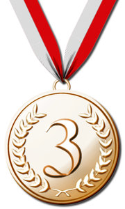 medal: first, second, third place