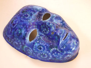 blue mask: patterned blue mask