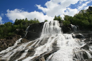 Waterfall: Waterfall in west Norway, just by the roadside
