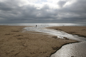 Lonely: A beach on the Gower, Wales, in autumn.