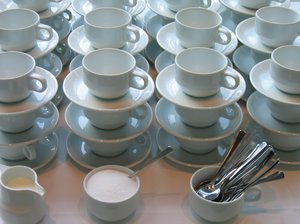 catering - coffee: catering - lots of coffee cups