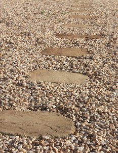 Stepping Stones: Path made from stones set in gravel