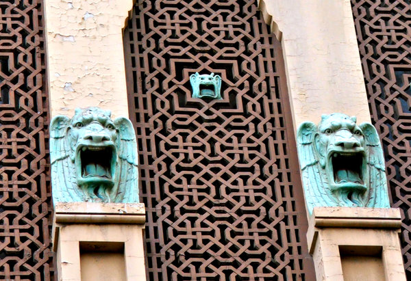 Moorish style gargoyles