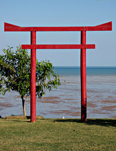 seaside torii gate