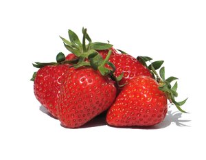 four strawberries: none