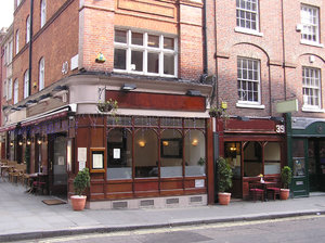 Corner cafe: A restaurant on the corner. London, 2009.