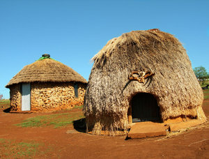 primitive huts