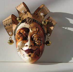 Venetian Mask: A handmade ceramic mask from Italy