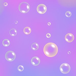 Bubble Background 2: A background of white bubbles against a pink and blue gradient background.