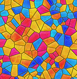 Stained Glass 2: A colourful stained glass graphic. Would make an excellent fill, background, texture, etc. Bright and happy primary colours.