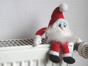 Santa on the heating