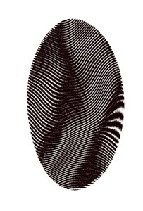 Fingerprint 2: A graphic representation of a fingerprint in black ink.