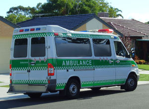 on standby1: ambulance on standby near accident scene