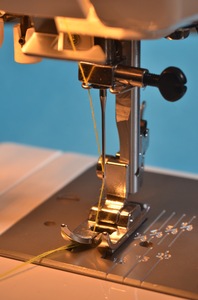 Sewing machine close-up