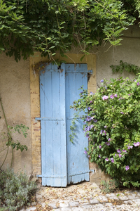 Old blue shutters
