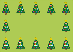 Christmas tree border