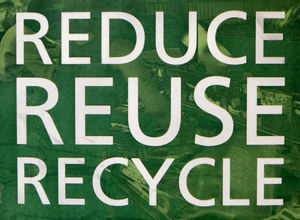 recycling encouragement1: sign against waste