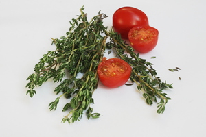 Thyme and tomatoes: Thyme and tomatoes fits together well
