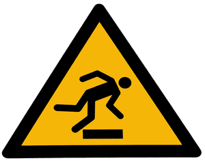 caution tripping hazard