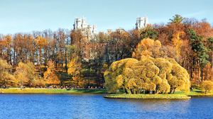 Autumn in Moscow: This is Tsaritsyno park in Moscow, Russia. The photo designed to be Windows desktop wallpaper.